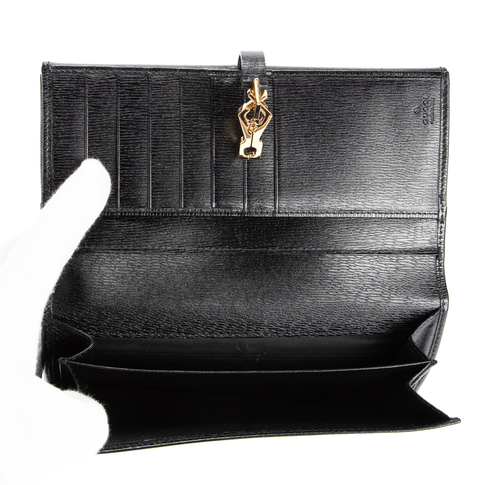 Gucci Vintage Bifold Wallet in Black Grained Leather - Picture 4 of 6